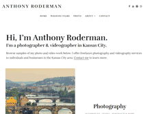 Tablet Screenshot of anthonyroderman.com